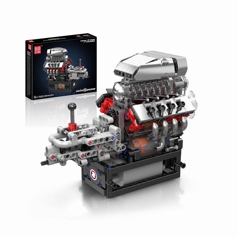 Model Kit Engine V8 - 10225 High-Torque Voertuig V8 Motor Versnellingsbak