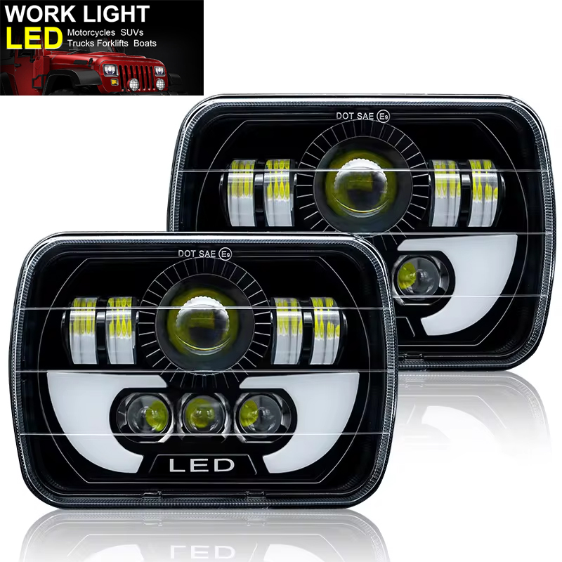 Model Kit Jeep - 7 inch H4 LED-lamp voor Jeep