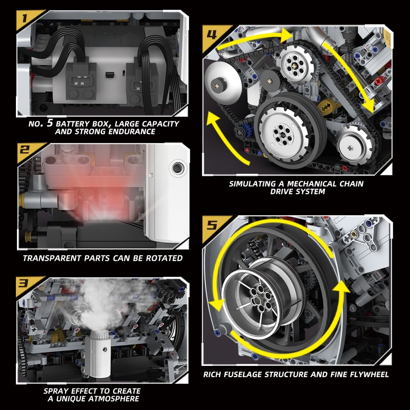 Gemotoriseerde V8 Motor 3201 S - Model Kit Engine V8 recensie en prijs