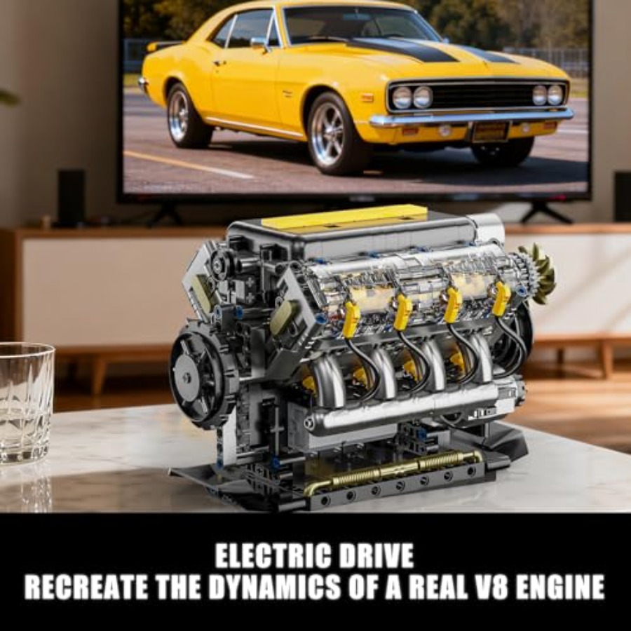 V8-motormodelbouwset die werkt - Model Kit Engine V8 recensie en prijs