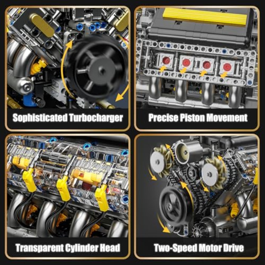 V8-motormodelbouwset die werkt - Model Kit Engine V8 recensie en prijs
