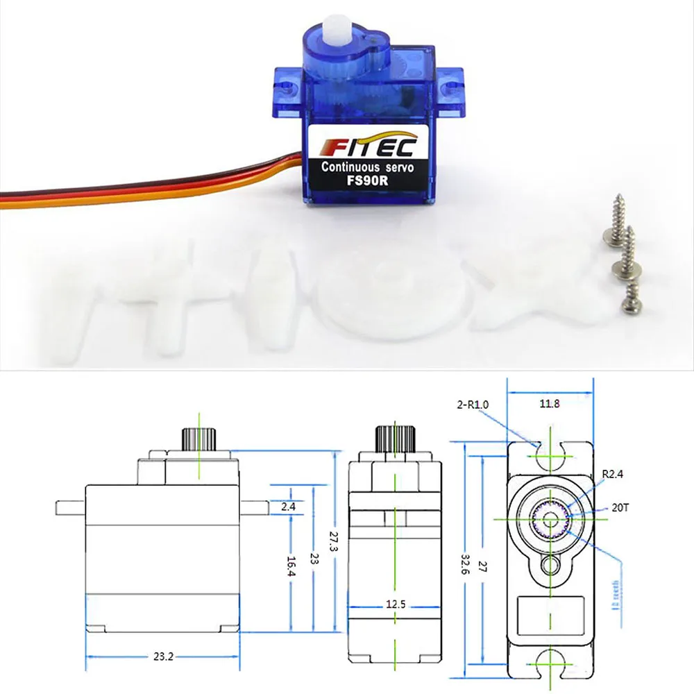 Feetech Mini FS90R Micro Servo - Model Kit Ship recensie en prijs
