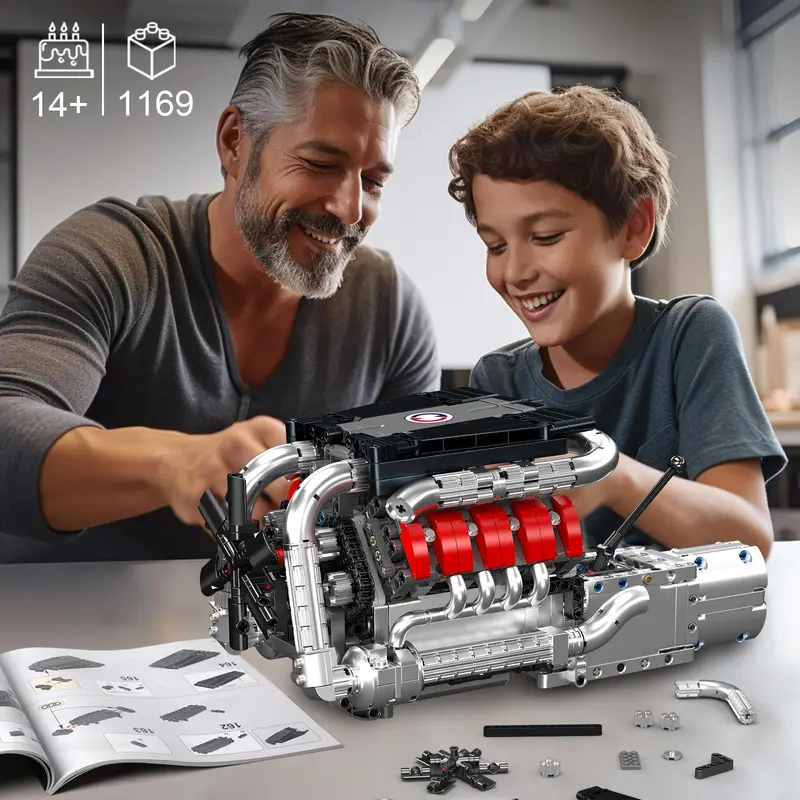 Mould King 10203 1169-delige S - Model Kit Engine V8 recensie en prijs