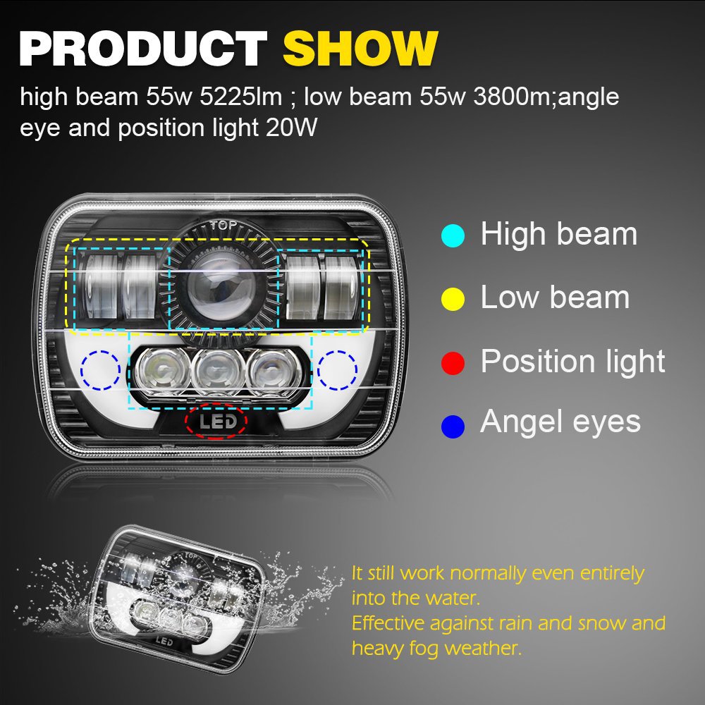 7 inch H4 LED-lamp voor Jeep W - Model Kit Jeep recensie en prijs