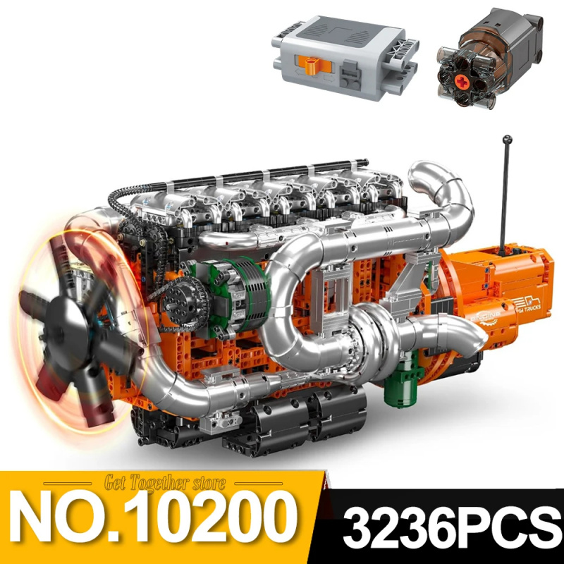 Mould King 10200 V8 Twin-Turbo - Model Kit Engine V8 recensie en prijs