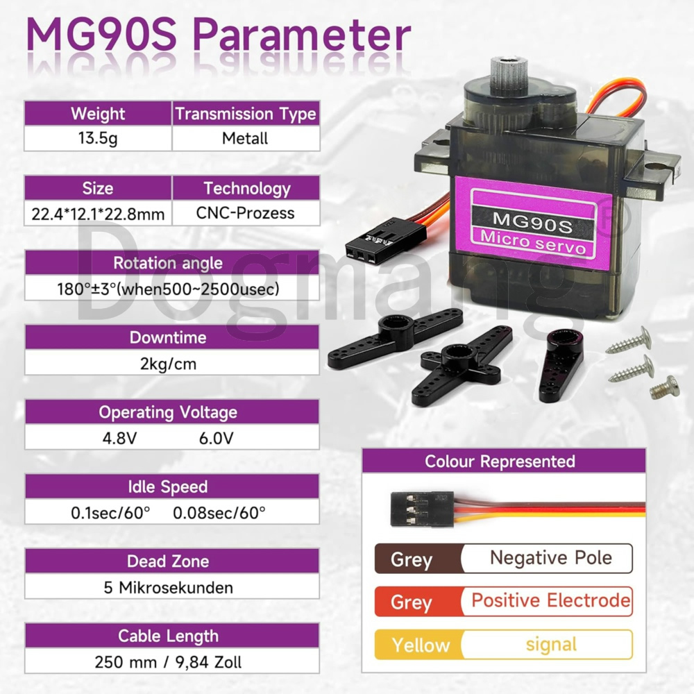 MG90S Servo 1/2/4/10/20/50 Stu - Model Kit Ship recensie en prijs