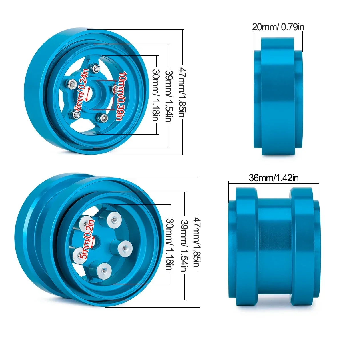 Aluminium Beadlock Wielen voor - Model Kit Helicopter recensie en prijs