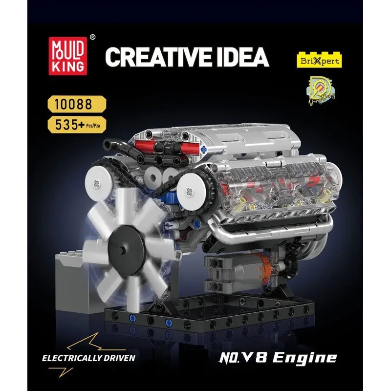 MOULD KING 535PCS V8 Motor Bou - Model Kit Engine V8 recensie en prijs